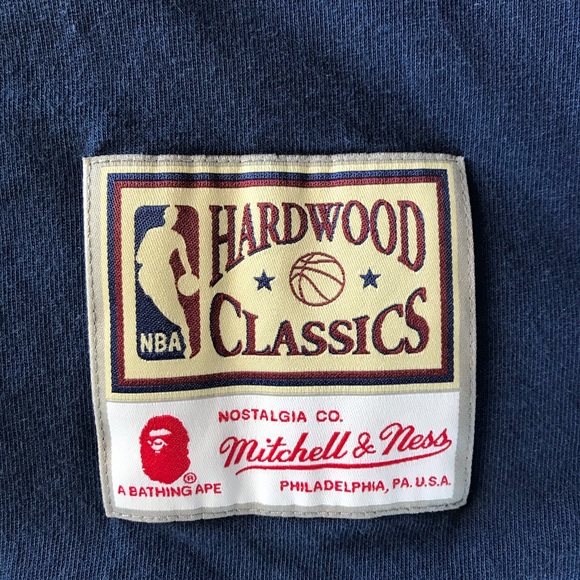 Bape X Mitchel and Ness warriors T-shirt sz M - Picture 2 of 5